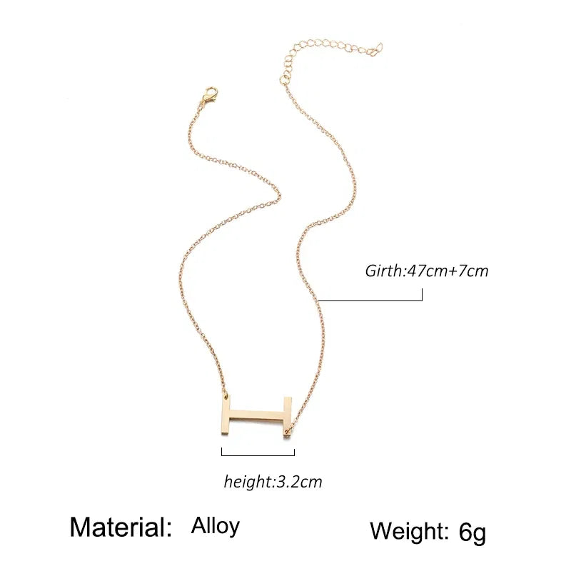 Metal Color: multi - Fashion Metal Necklace Golden Letter Bohemia Simple DIY Romantic Retro Woman's Necklace For Winter Jewelry Gift Free Shipping