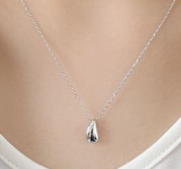 Simple Water Drop Hot 925 Sterling Silver Necklace
