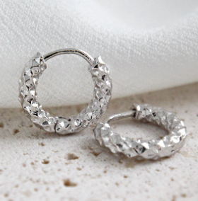 Modern  Circle 925 Sterling Silver Hoop Earrings