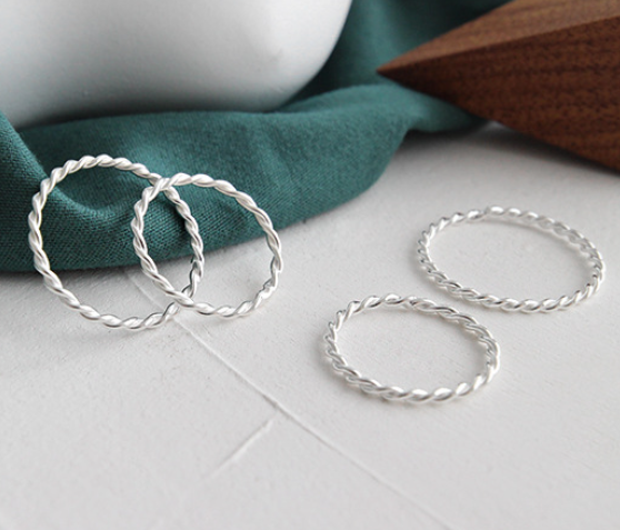 Minimalism Twisted 925 Sterling Silver Ring