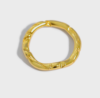 Simple Irregular Wave New 925 Sterling Silver Ring
