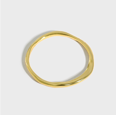 Minimalist Irregular Tiny Fine 925 Sterling Silver Ring