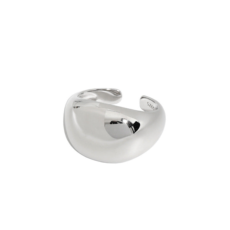 Geometry Minimalism Arc 925 Sterling Silver Adjustable Ring