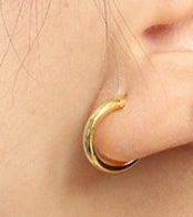 Simple Geometry Tiny Circle 925 Sterling Silver Hoop Earrings