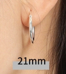 Simple Geometry Tiny Circle 925 Sterling Silver Hoop Earrings