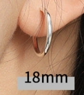 Simple Geometry Tiny Circle 925 Sterling Silver Hoop Earrings