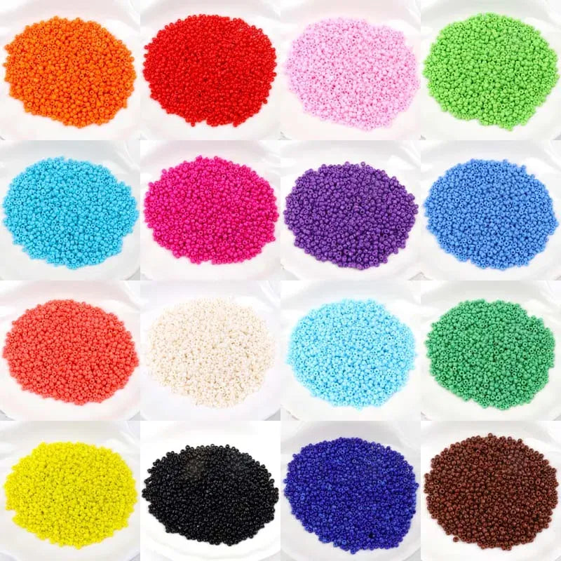 Color: green, Item Diameter: 2mm - 150-1000pcs 2/3/4mm Charm Czech Glass Seed Beads DIY Bracelet Necklace Beads For Jewelry Making DIY Earring Necklace