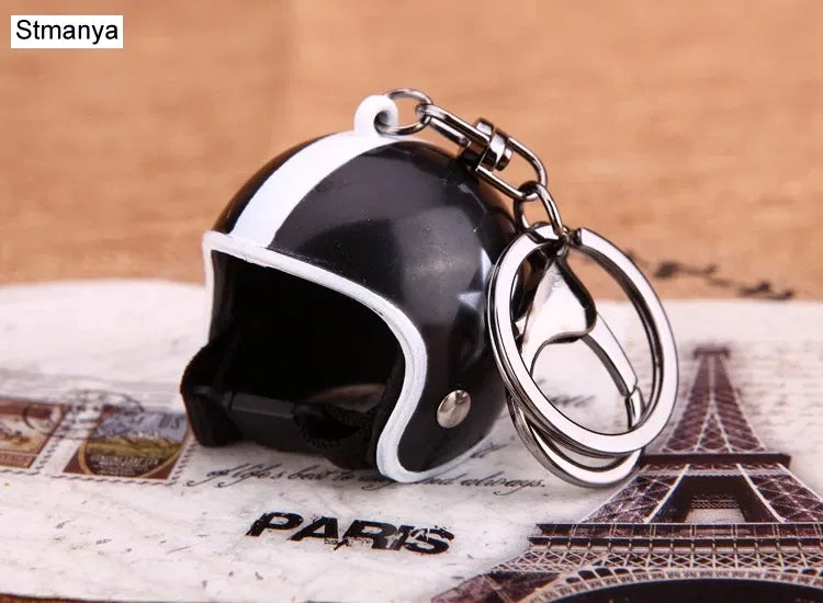 Color: Light Pink - New Motorcycle Helmets Key chain Women men Cute Safety Helmet Car Keychain Bags Hot Key Ring gift Jewelry wholesale 17022