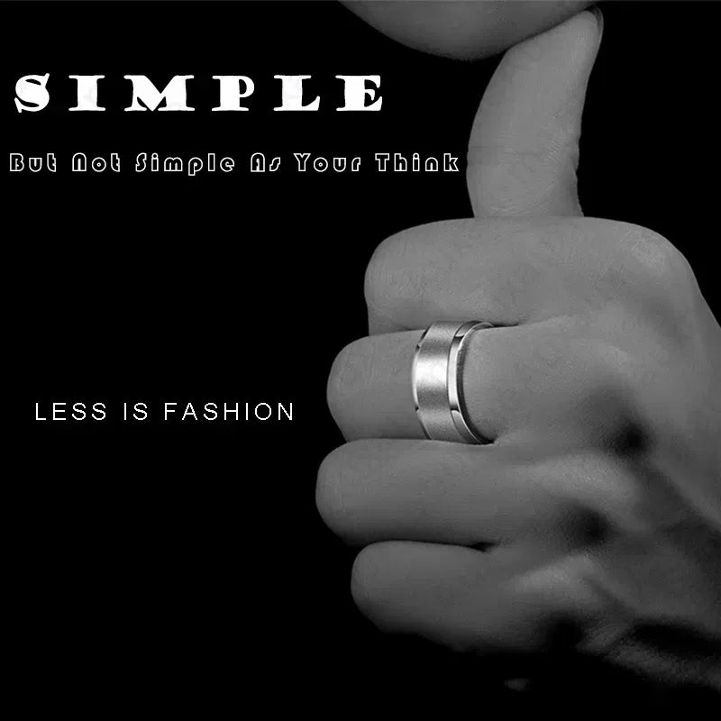 Main Stone Color: Blue, Ring Size: 11 - Auxauxme 8mm Black Titanium Stainless Men Ring Simple Wedding Bands Rings Gift For Male Jewelry Size 5-13 Drop shipping