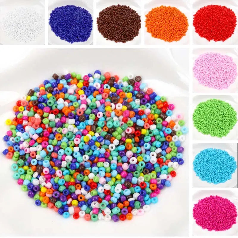 Color: green, Item Diameter: 2mm - 150-1000pcs 2/3/4mm Charm Czech Glass Seed Beads DIY Bracelet Necklace Beads For Jewelry Making DIY Earring Necklace