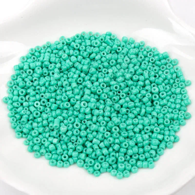 Color: green, Item Diameter: 2mm - 150-1000pcs 2/3/4mm Charm Czech Glass Seed Beads DIY Bracelet Necklace Beads For Jewelry Making DIY Earring Necklace