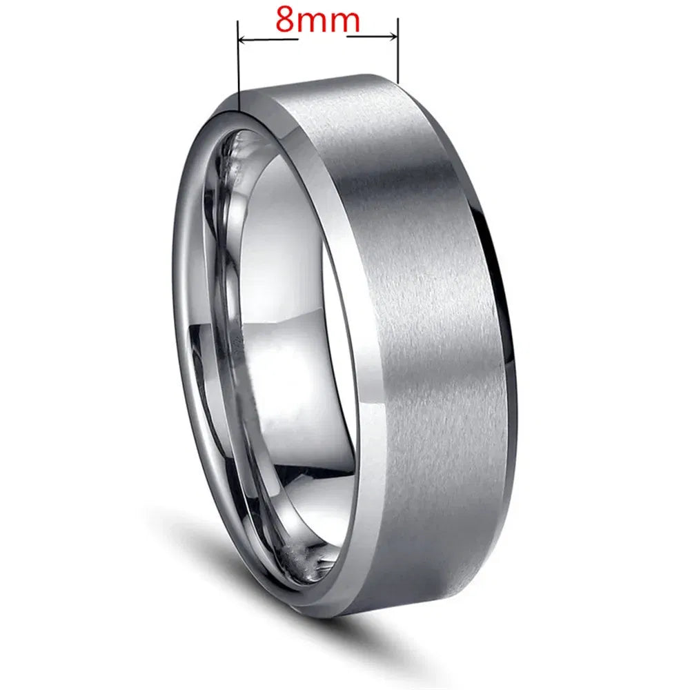 Main Stone Color: Gold, Ring Size: 10 - JUCHAO Classic Ring Men Titanium Black Men Jewelry Wedding Bands Boyfriend Gift Dropshipping