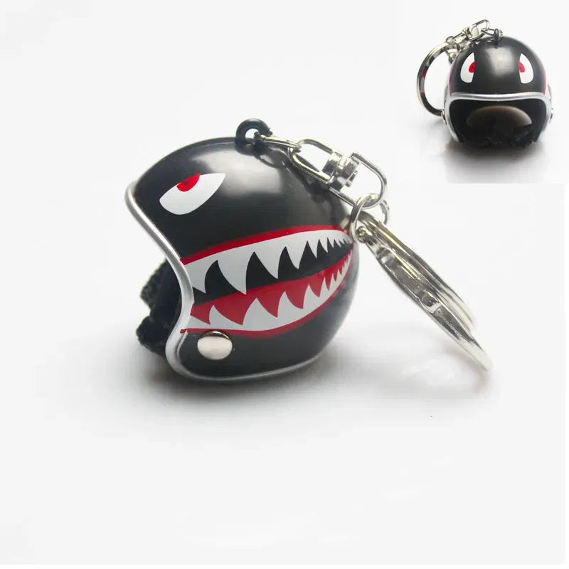 Color: Champagne - New Motorcycle Helmets Key chain Women men Cute Safety Helmet Car Keychain Bags Hot Key Ring gift Jewelry wholesale 17022