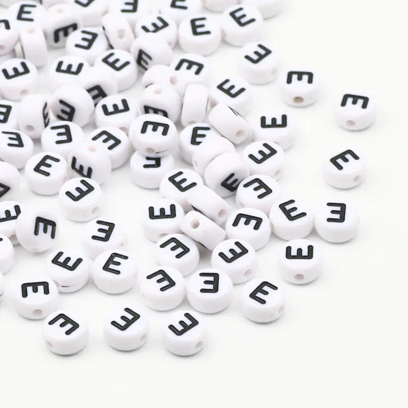 Color: plum, Item Diameter: 2mm - 50/100pcs/lot 7x4mm White Round A-Z Alphabet Letter Acrylic Loose Spacer Beads for Jewelry Making Diy Bracelet Accessories