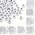 Color: Red, Item Diameter: Other - 50/100pcs/lot 7x4mm White Round A-Z Alphabet Letter Acrylic Loose Spacer Beads for Jewelry Making Diy Bracelet Accessories