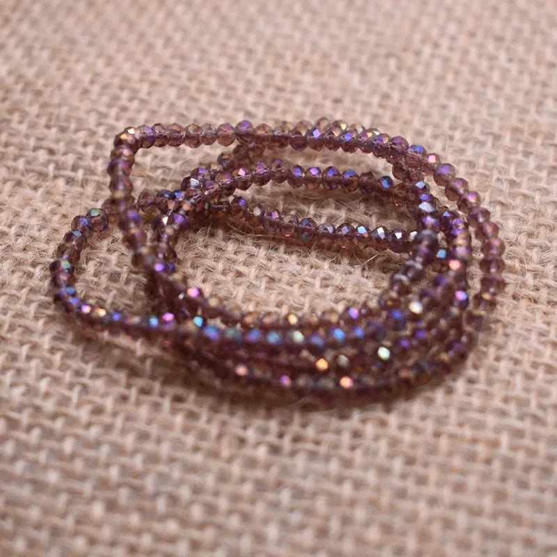 Color: Dark Grey - Shining Red Purple White color 2*2mm 160pcs Rondelle Austria faceted Crystal Glass Beads Loose Spacer Beads for Jewelry Making