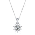 Sweet Moissanite CZ Snowflake New 925 Sterling Silver Necklace
