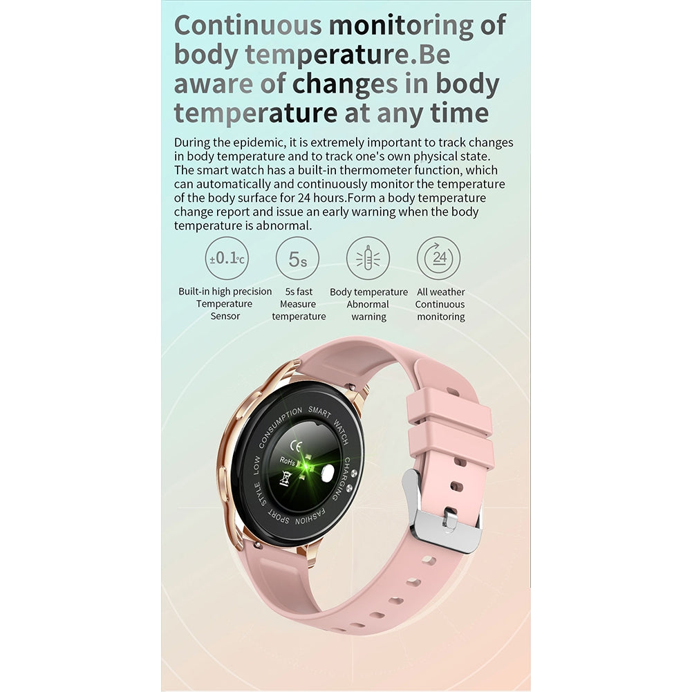 Metal Frame Intelligent  Watch Y23 High-definition Screen Temperature Measurement Heart Rate Blood Pressure Monitoring Bracelet silver grey