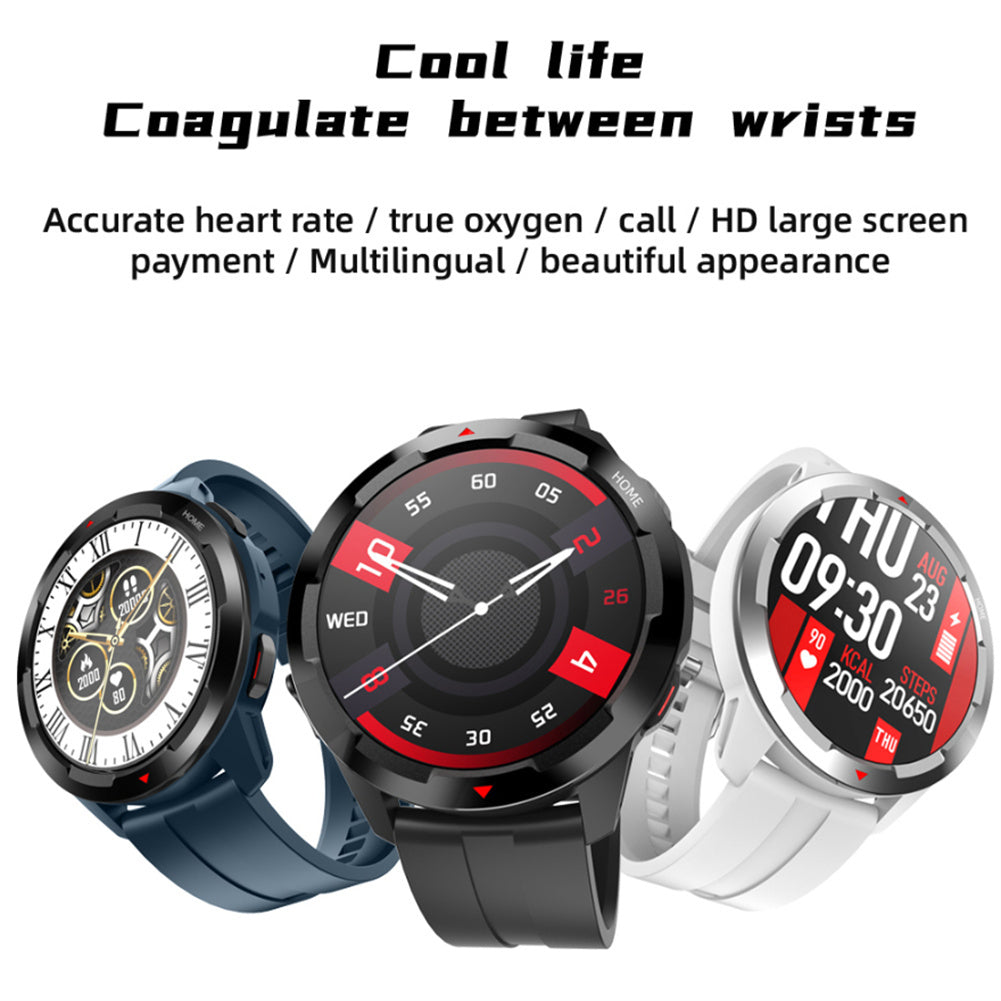 Mt13 Intelligent Watch 1.32 Inch 360x360 Hd Screen Bluetooth-compatible Calling Blood Oxygen Heart Rate Monitoring Waterproof Bracelet White