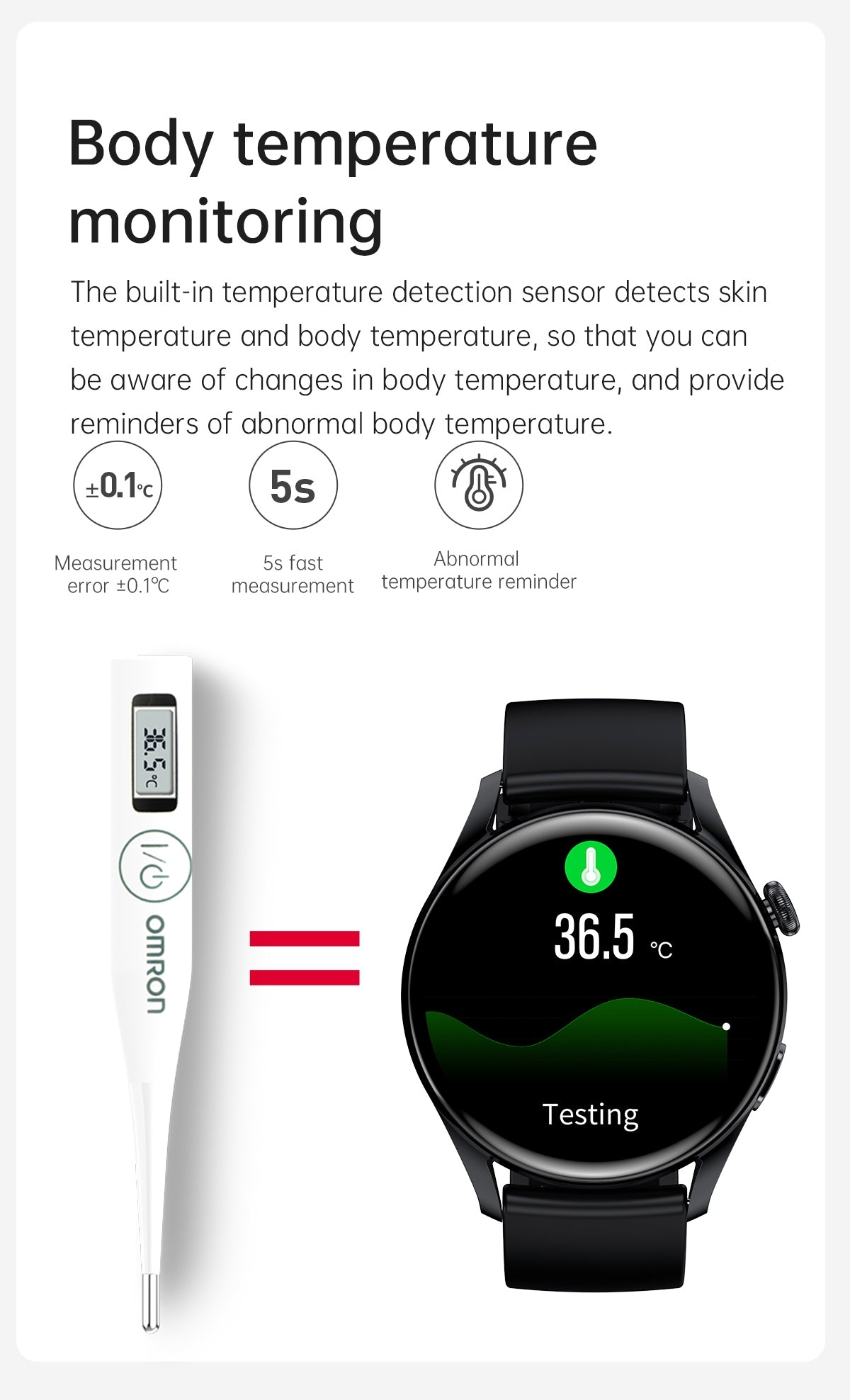 T33s Smart Watch Bluetooth Calling Heart Rate Blood Pressure Blood Oxygen Monitoring Smartwatch Black