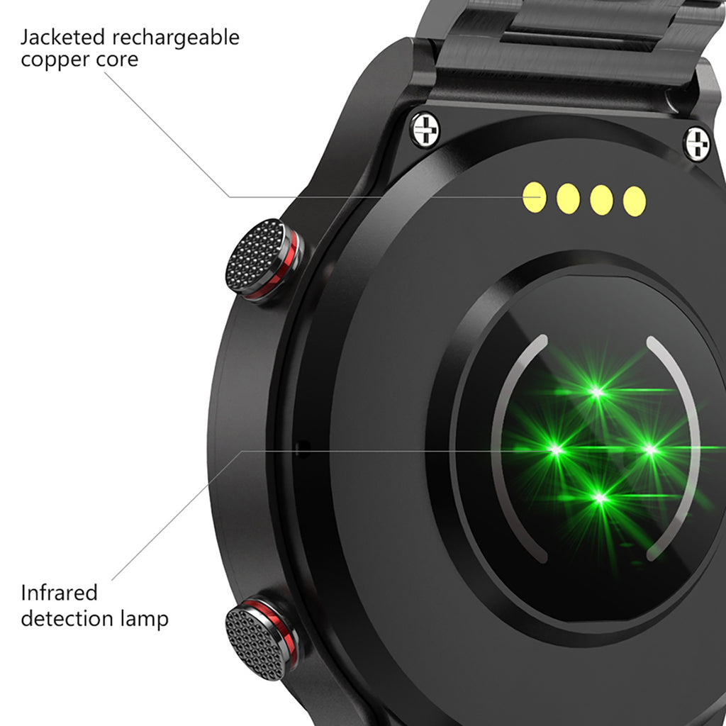ZEBLAZE I19 Smart Watch Bluetooth Call Music Playback Photo Bracelet Sports Smartwatch Black Steel