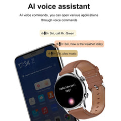 الساعة الذكية Hk8pro شاشة أموليد 1.36 بوصة مكالمات بلوتوث سوار تحكم صوتي مقاومة للماء IP68