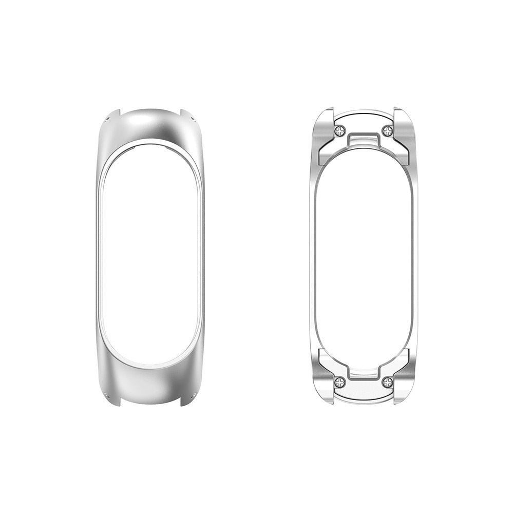 Smart Watch Frame Metal Protective Cover Frame Replacement Accessories Compatible For Mi Band 7 / 7nfc silver