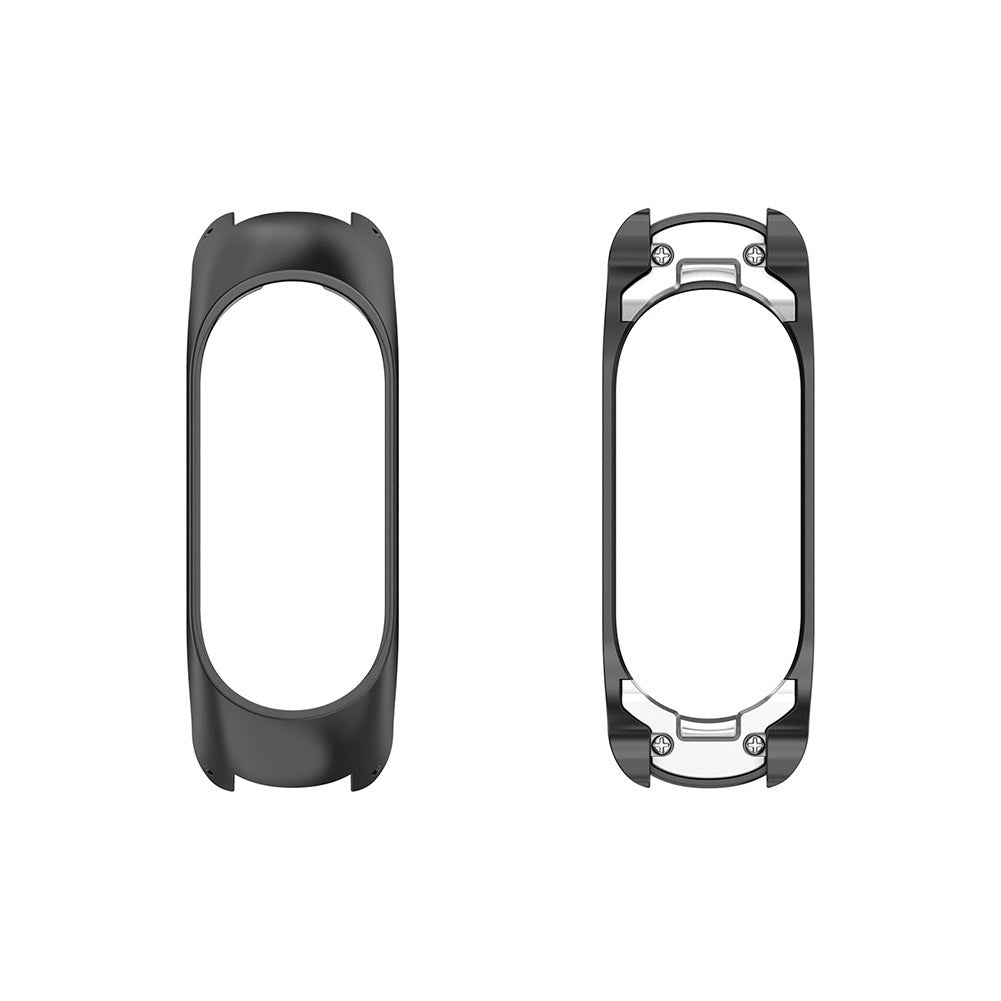 إطار ساعة ذكية، غطاء واقي معدني للإطار، ملحقات استبدال متوافقة مع Mi Band 7 / 7nfc فضي