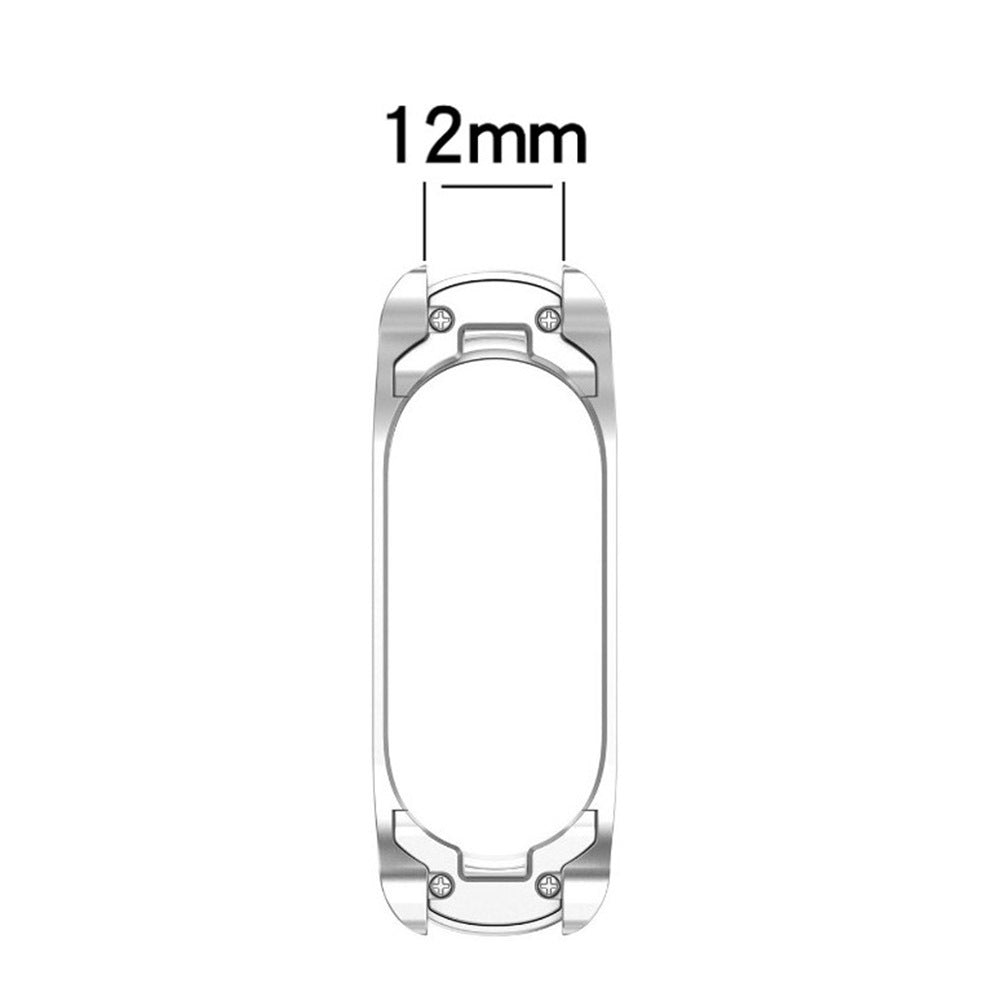 Smart Watch Frame Metal Protective Cover Frame Replacement Accessories Compatible For Mi Band 7 / 7nfc silver