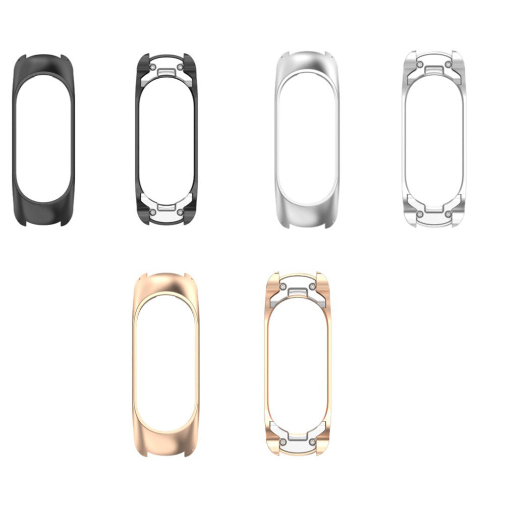 Smart Watch Frame Metal Protective Cover Frame Replacement Accessories Compatible For Mi Band 7 / 7nfc silver