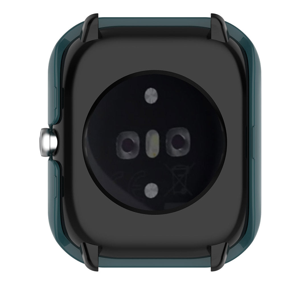 Screen Glass Protector Film Case Compatible For Huami Amazfit Gts4 Mini Smartwatch Full Protective Cover Ink blue