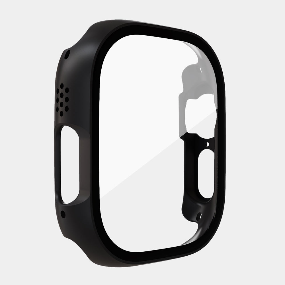 Watch Cover Scratch Proof Protective Case Hollow Frame Screen Protector Compatible For Iwatch Ultra 49mm black