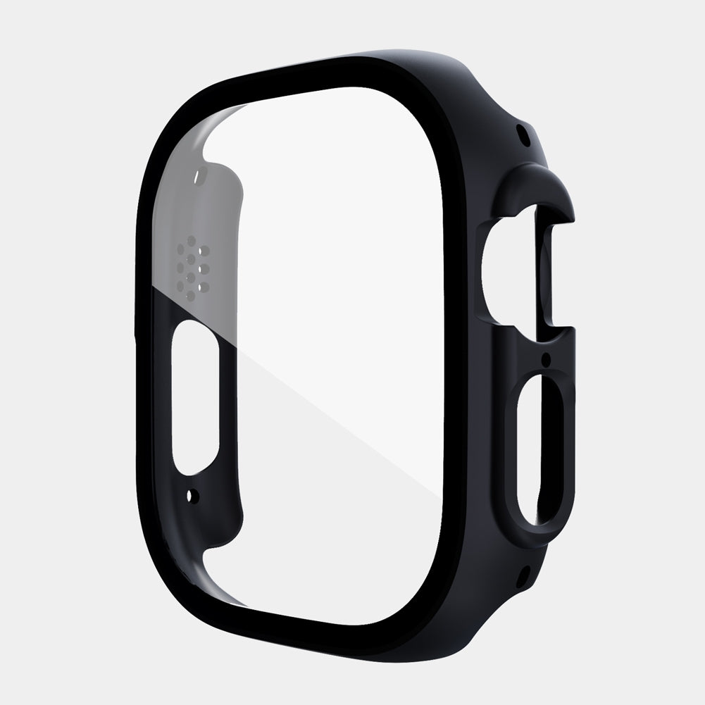 Watch Cover Scratch Proof Protective Case Hollow Frame Screen Protector Compatible For Iwatch Ultra 49mm black