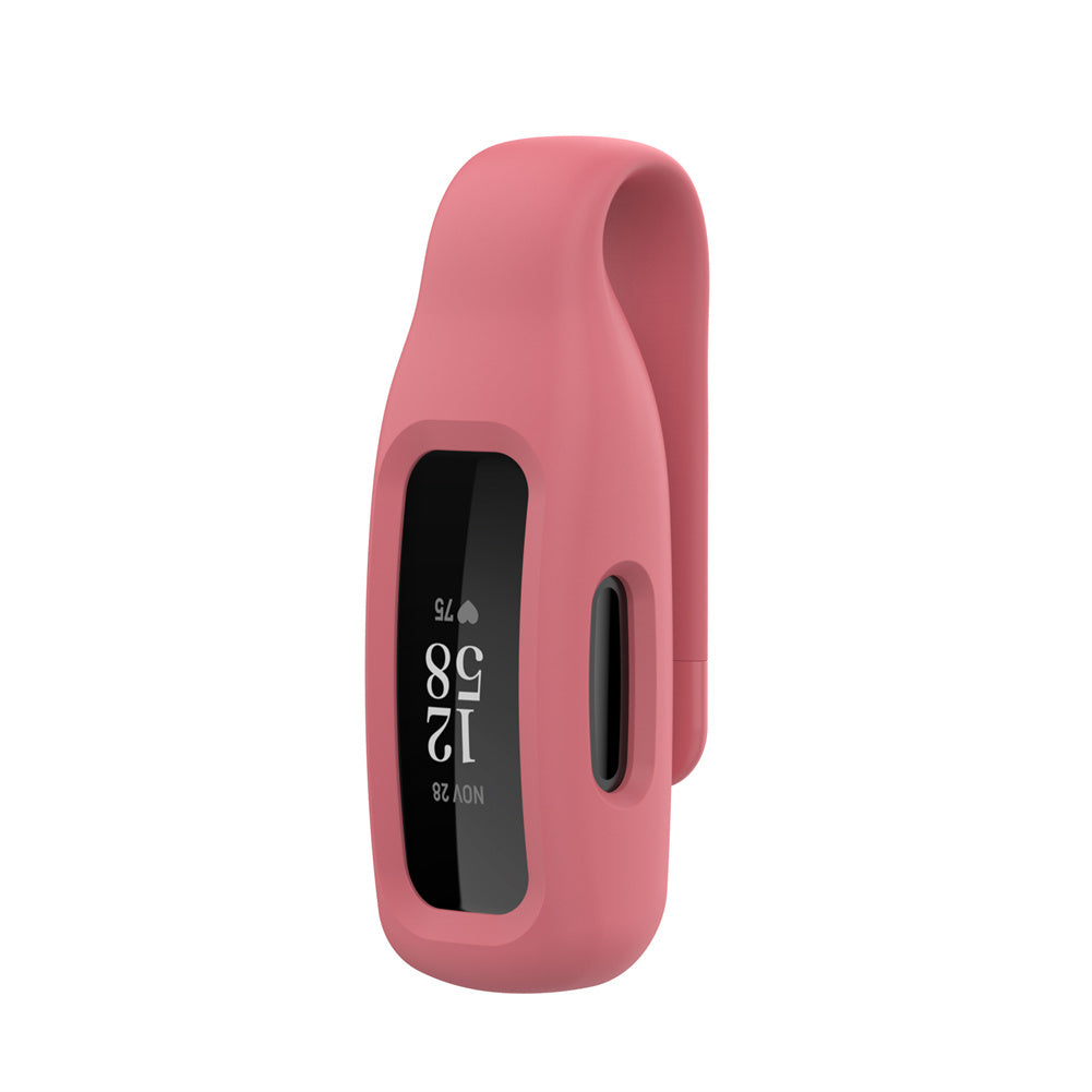 Silicone Protective Case Skin Clip Steel Clip Protector Holder Watch Cover Compatible For Fitbit Inspire3 black