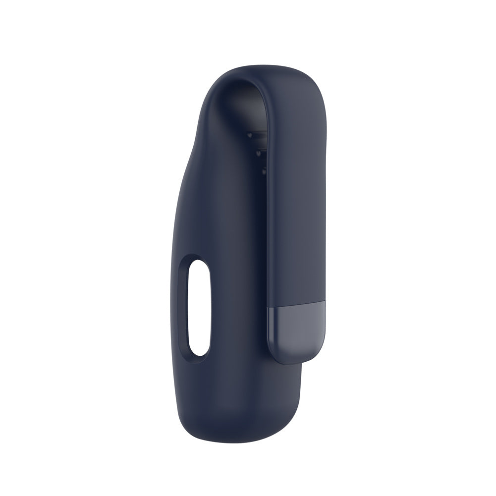 Silicone Protective Case Skin Clip Steel Clip Protector Holder Watch Cover Compatible For Fitbit Inspire3 black