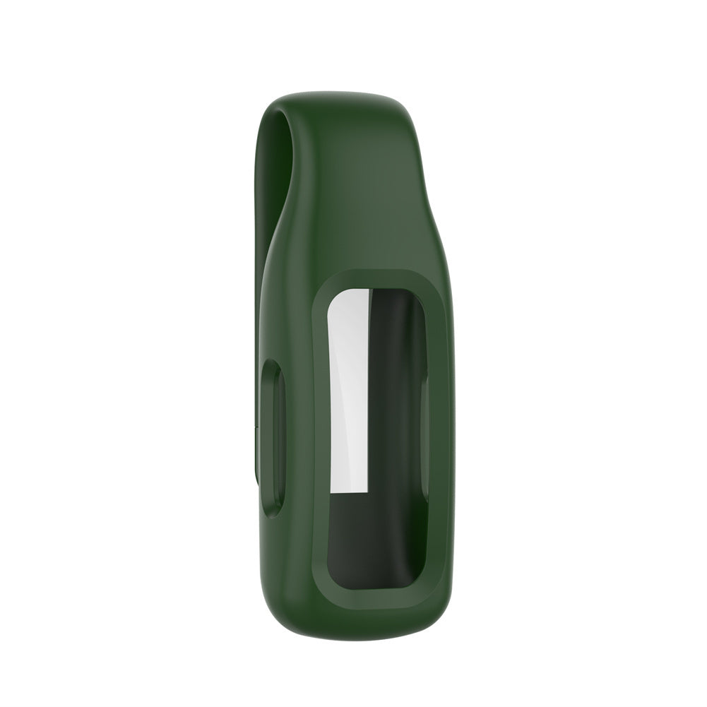 Silicone Protective Case Skin Clip Steel Clip Protector Holder Watch Cover Compatible For Fitbit Inspire3 White