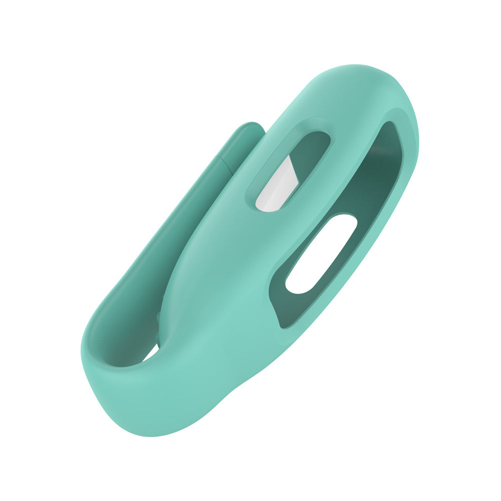 Silicone Protective Case Skin Clip Steel Clip Protector Holder Watch Cover Compatible For Fitbit Inspire3 White