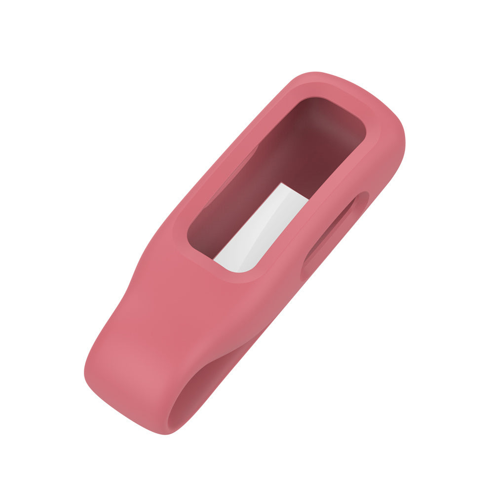 Silicone Protective Case Skin Clip Steel Clip Protector Holder Watch Cover Compatible For Fitbit Inspire3 White