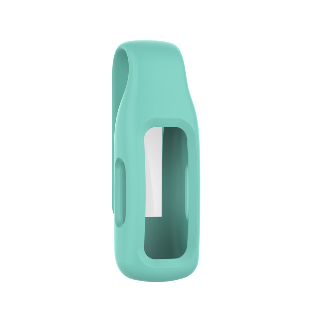 Silicone Protective Case Skin Clip Steel Clip Protector Holder Watch Cover Compatible For Fitbit Inspire3 White