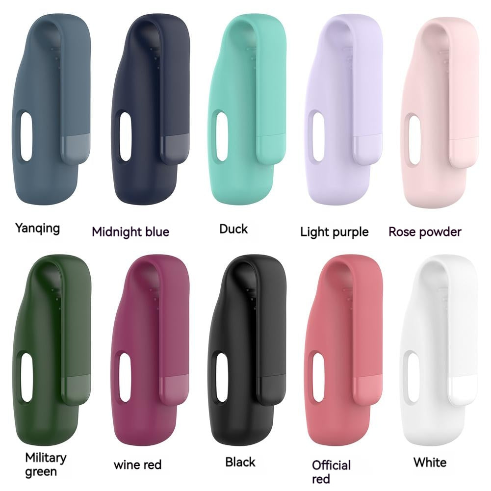 Silicone Protective Case Skin Clip Steel Clip Protector Holder Watch Cover Compatible For Fitbit Inspire3 White