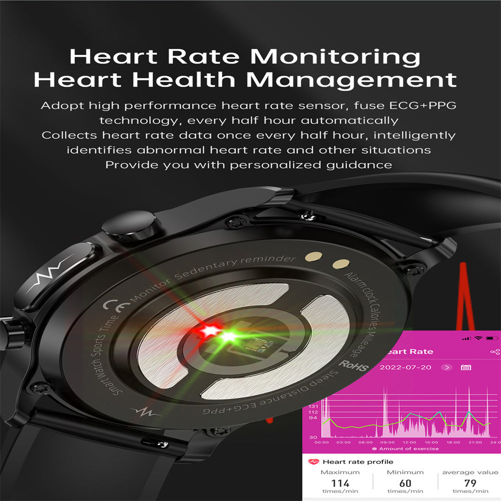 E400 Smart Watch Noninvasive Blood Glucose Ecg Body Temperature Blood Oxygen Monitoring Sport Smartwatch Red