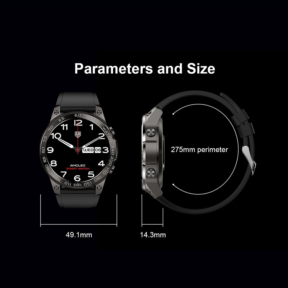 Dm50 Smart Watch Amoled Hd 1.4-inch Large Screen Bluetooth Call Heart Rate Blood Oxygen Monitor Smartwatch Green