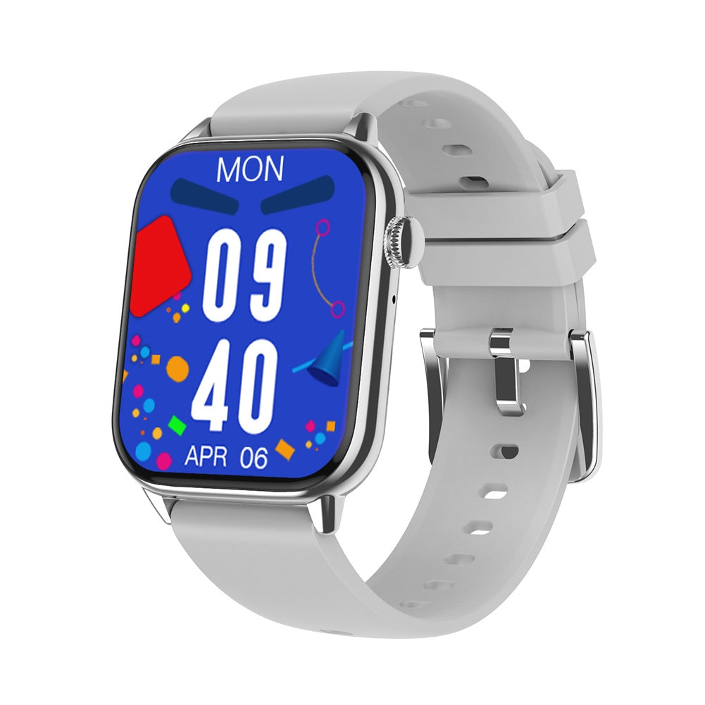 Hd11 Smart Watch Bluetooth Call Smart Ai Heart Rate Blood Pressure Monitoring Watch Silver Shell + Gray Silicone