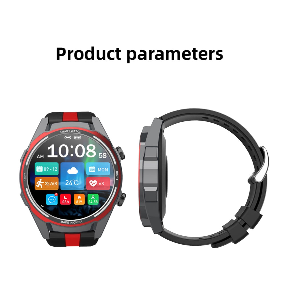 Max16 Smart Watch Bluetooth-compatible Call Offline Payment Pedometer Blood Oxygen Monitoring Smartwatch Black Red
