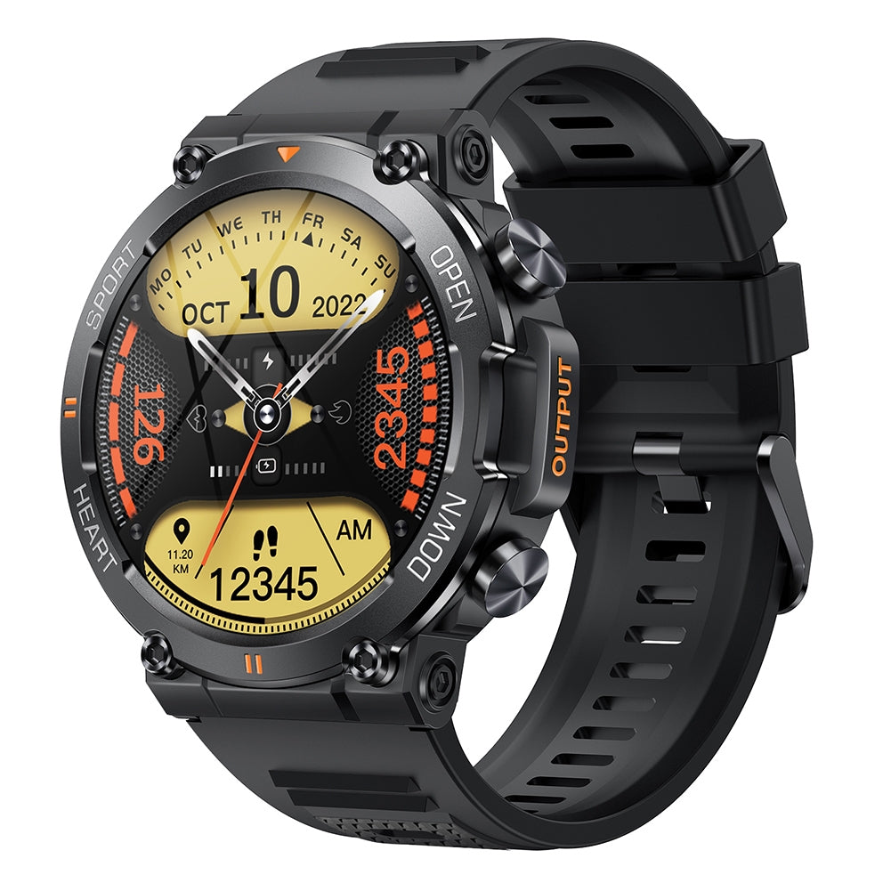 K56pro Smart Watch Bluetooth Call Music Playing Heart Rate Blood Pressure Monitoring Sports Bracelet Black
