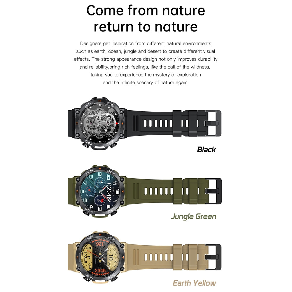 K56pro Smart Watch Bluetooth Call Music Playing Heart Rate Blood Pressure Monitoring Sports Bracelet Black