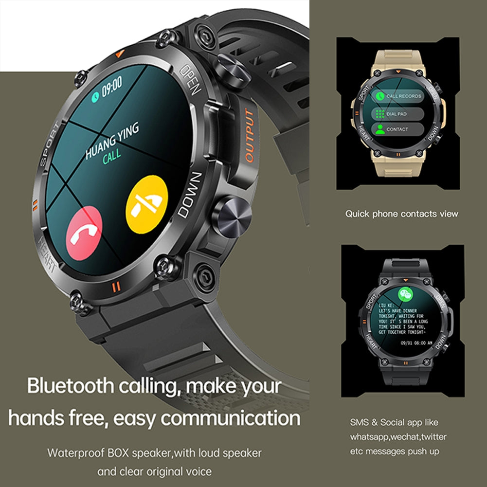 K56pro Smart Watch Bluetooth Call Music Playing Heart Rate Blood Pressure Monitoring Sports Bracelet Black