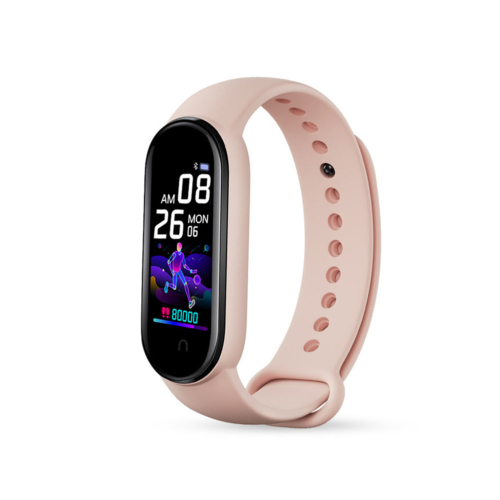 M5 Smart Watch Waterproof Heart Rate Blood Pressure Monitor Fitness Sports Smart Band Compatible For Ios Android blue