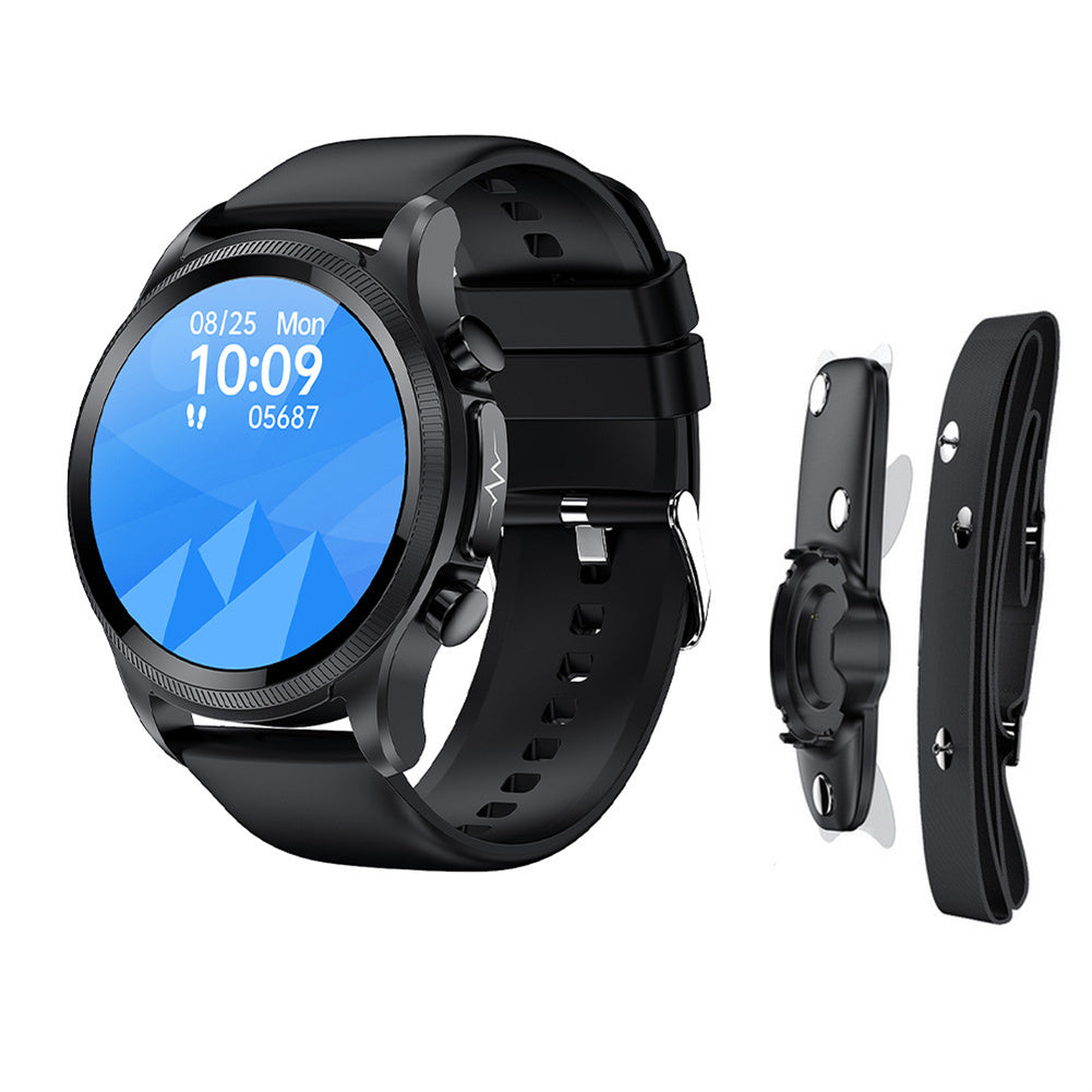 E400 Smart Watch Full Touch Screen Ecg Ppg Blood Oxygen Monitoring Ip68 Waterproof Smartwatch Black Belt w/ Bracket
