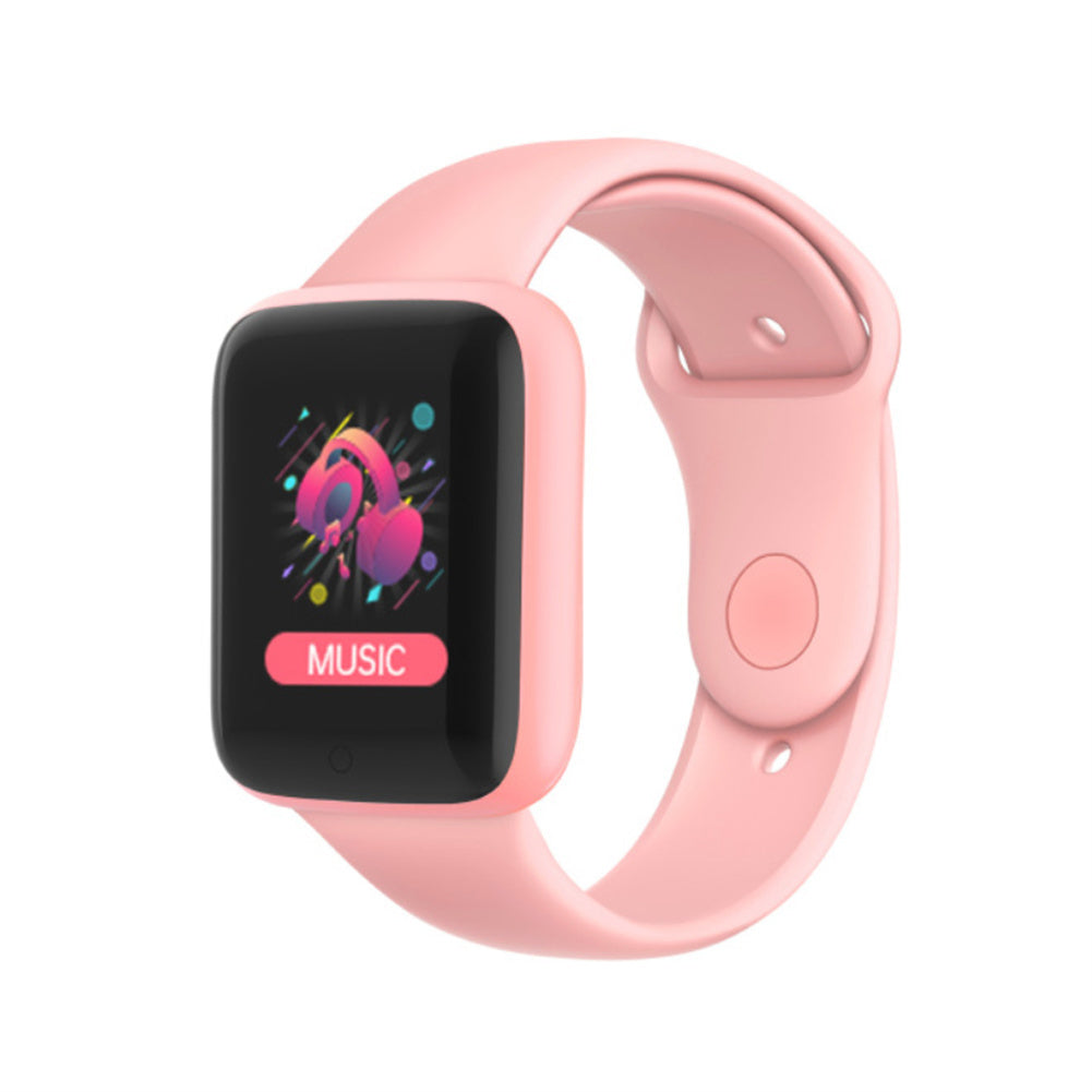 Y68 Pro Smart Watch For Men Women Bluetooth Heart Rate Monitor Fitness Sports Smartwatch (Macaron) black